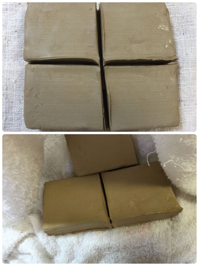 使う分だけ粘土を分けて