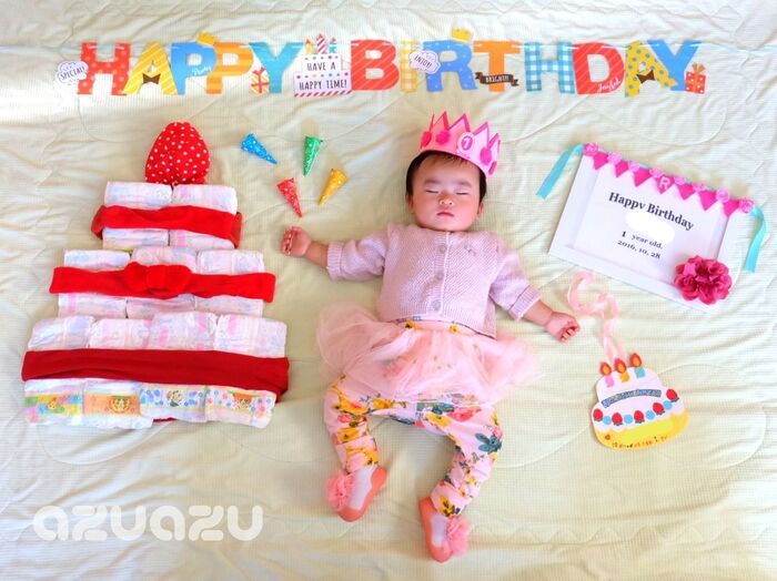 記念に残そう寝相アート☆HappyBirthday
