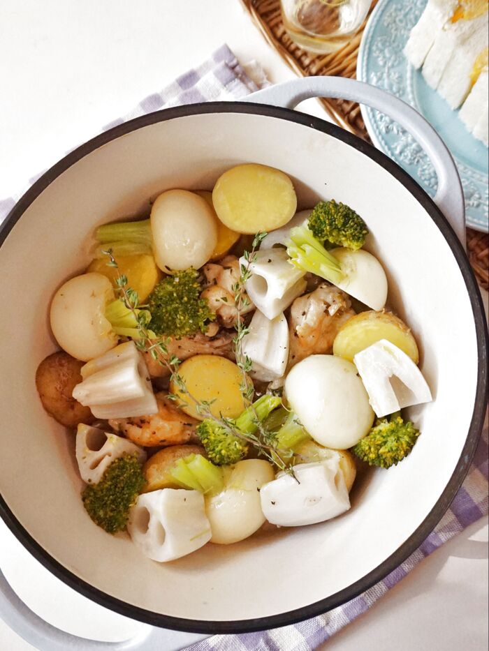 材料を切ったら鍋にお任せ!シンプル&あったかポットローストはいかが?