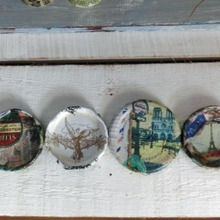 初めてのデコパージュ!捨てられないジャム瓶の蓋で☆ミニミニギャラリー☆