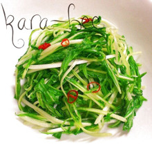 簡単!モミモミ放置でOK♡お箸が止まらない!水菜のシャキシャキ漬け