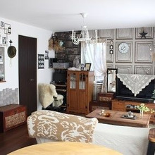 渋甘MIXの大人インテリアを楽しむ♪「ハンサム可愛い」リビングルーム