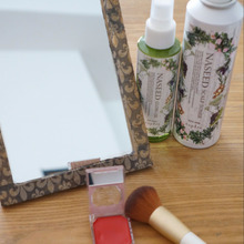 100均インテリアミラーをアンティーク風ミラーに簡単デコパージュ