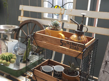 100均焼き網と木箱で男前な使える二段ラック♪