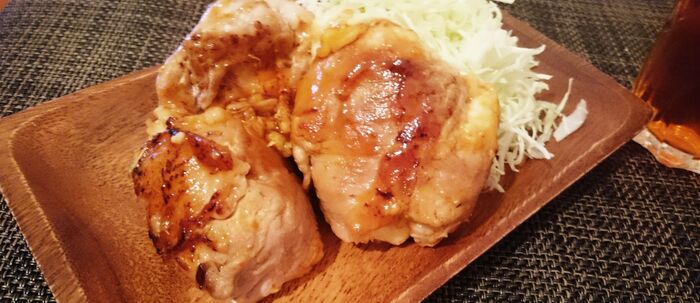 焼肉のたれで仕上げ