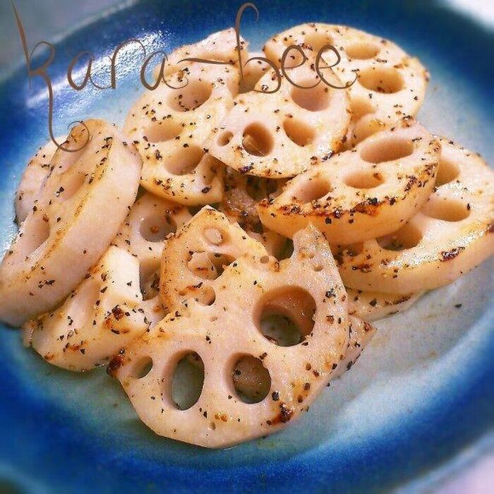 5分おつまみ♡シンプルが最高!塩バターでレンコンステーキ