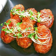 悶絶ブラウン♡チーズin長いも豚バーグ【生姜焼き風味】