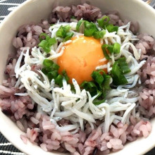 ごま油香るしらすの卵がけごはん