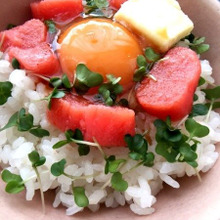 あったかごはんによ~く混ぜて♪明太バター卵がけごはん