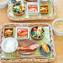 すぐに真似出来る!!かごトレイと100均皿でお手軽おうちCAFEコーデ☆(簡単レシピ付)