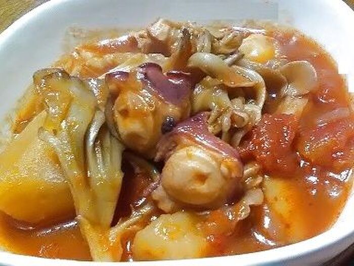 圧力鍋で作る★やわらかタコのトマト煮