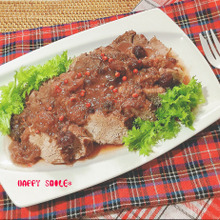 ポン酢で頂く!フルーツジャムで煮込んだローストポーク♡