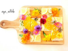 見た瞬間きゅん♡と驚く♩フラワーフルーツオープンサンド♡