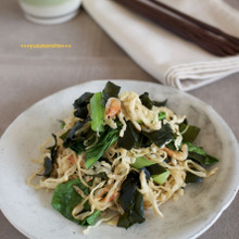 乾物活用 切り干し大根とわかめの香り炒め