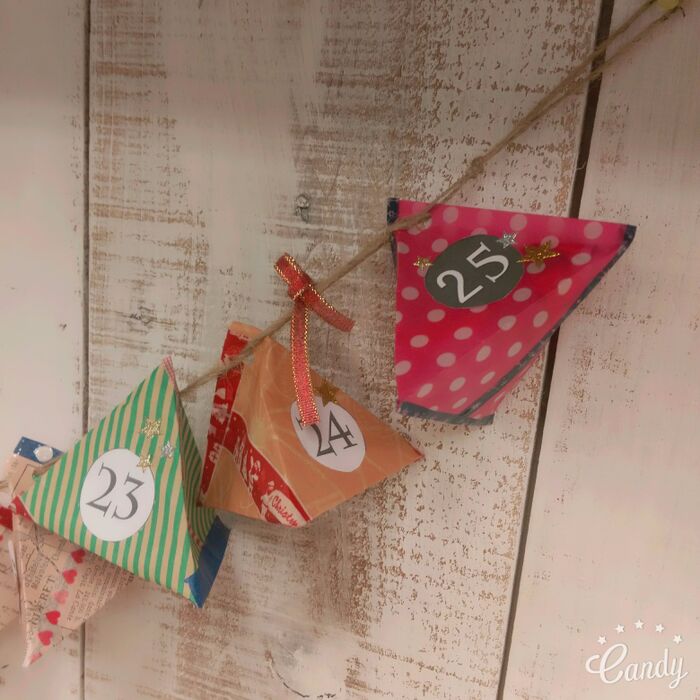 穴に麻ひもを通す