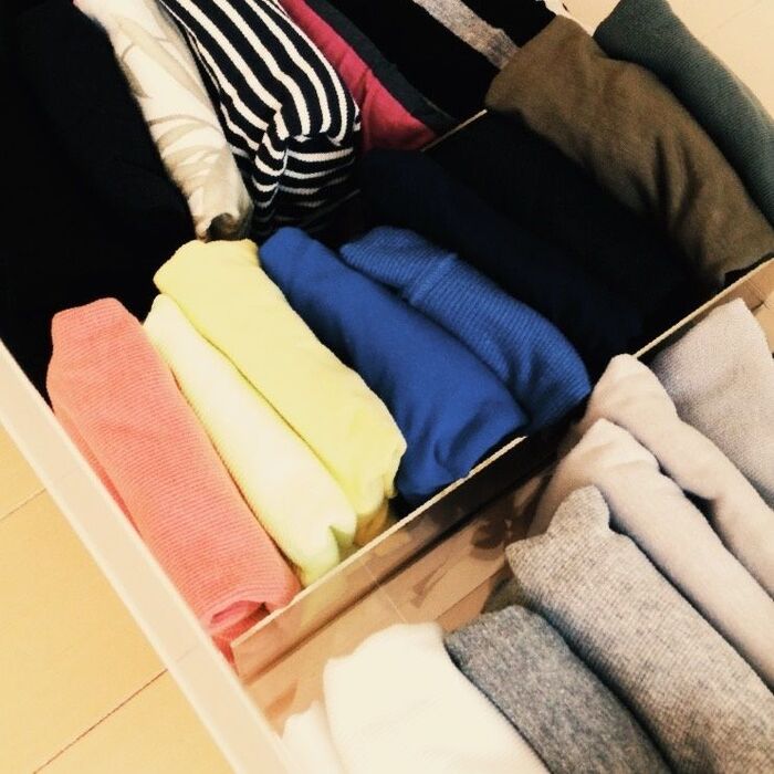 引出しにはオフシーズンの服を入れる