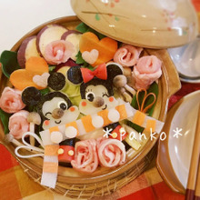 100均土鍋でミッキー&ミニーのキャラデコ鍋♪