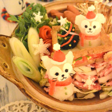 定番の大根おろしアートでディズニーのデコ鍋☆