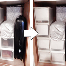 布団シーツを使ってリメイク☆クローゼットの中をコーディネート