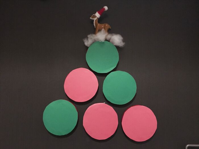 チーズの空き箱でクリスマスパーティ♪