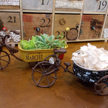 ワイヤーと空き缶で作る三輪車プランター★DIY