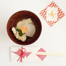 108円のお祝い箸リメイクで、お正月テーブルコーディネート