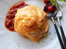 ドレス卵の作り方(包まないオムライス♪)