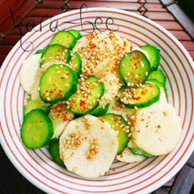 放置時間ゼロ♡薄切り長いもとキュウリの中華風浅漬け