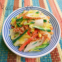 節約♡ちくわと3色野菜のスイチリマヨサラダ