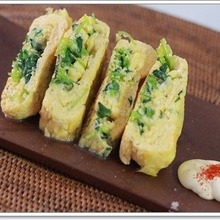 一味マヨでいただく♪♪たらこと三つ葉のだし巻き卵焼き☆