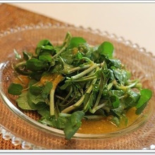 旬の柿で楽しむ♪♪柿ドレッシングでクレソンのサラダ☆