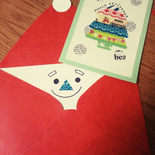 マステでツリーシールカード&開けたらかわいいサンタさん封筒♡