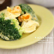 混ぜるだけ*ちょっぴり作り置きで2分で完成!ブロッコリーとゆで卵のカレー風味サラダ*