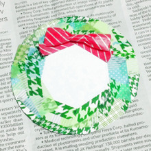 コースター&マステでリース風カードをハンドメイド