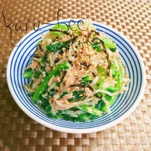 時短&簡単5分♡こまツナもやしの塩こんぶペッパーマヨサラダ