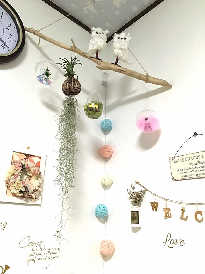 オシャレなボールライトを100均毛糸でハンドメイド☆