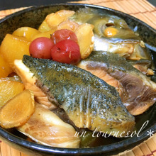 血行を良くしてくれる♪ぶりの梅しょうが煮