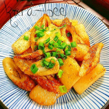 5分で簡単もう1品♡長いもとちくわの蒲焼き風炒め