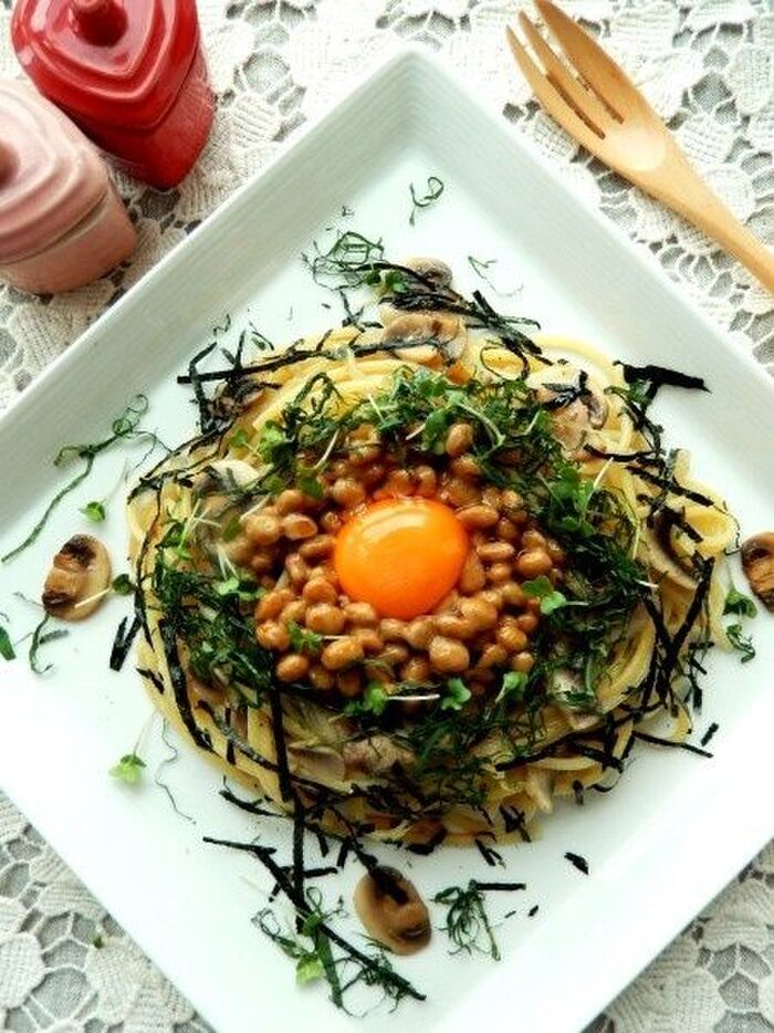我が家の定番!納豆スパゲッティ