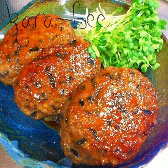 やわらかジューシー♡激ウマ!照り焼きナス豚バーグ