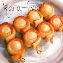 お弁当におつまみに♡ちくわベーコンのうずら巻き