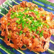 節約150円♡豚コマと玉ねぎの食べラー&焼肉のタレ炒め