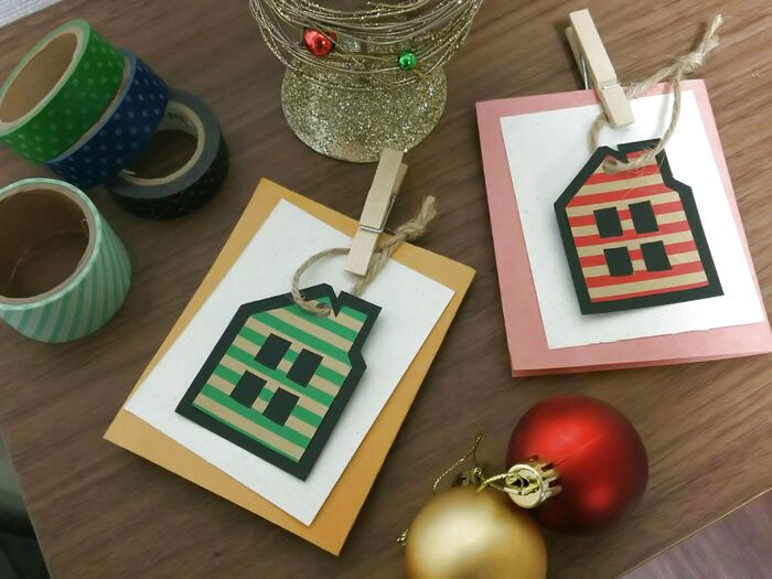 100均材料で♪オーナメントにもなるカードを手作りで☆