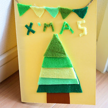 100均フェルトで!簡単ゆるかわクリスマスカード☆