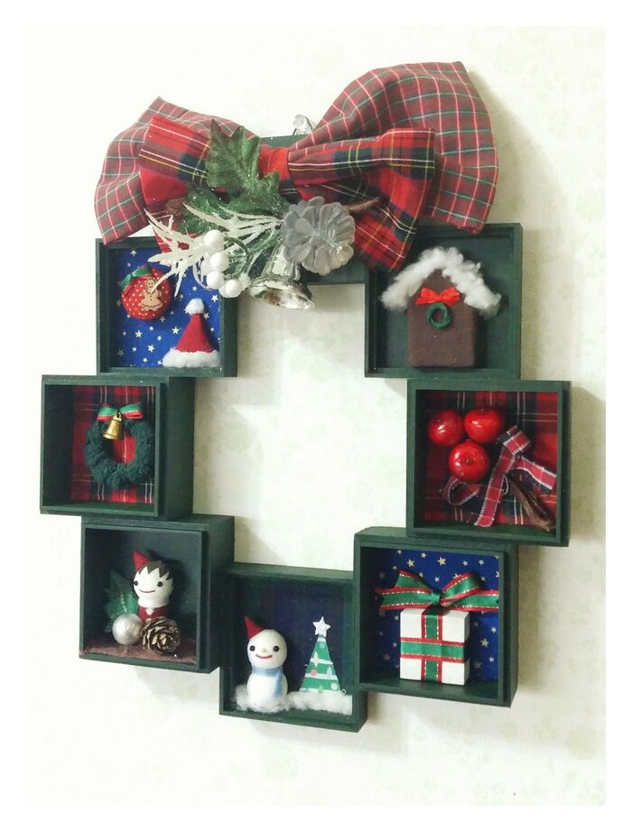 ナチュキチの木箱でリースをハンドメイド