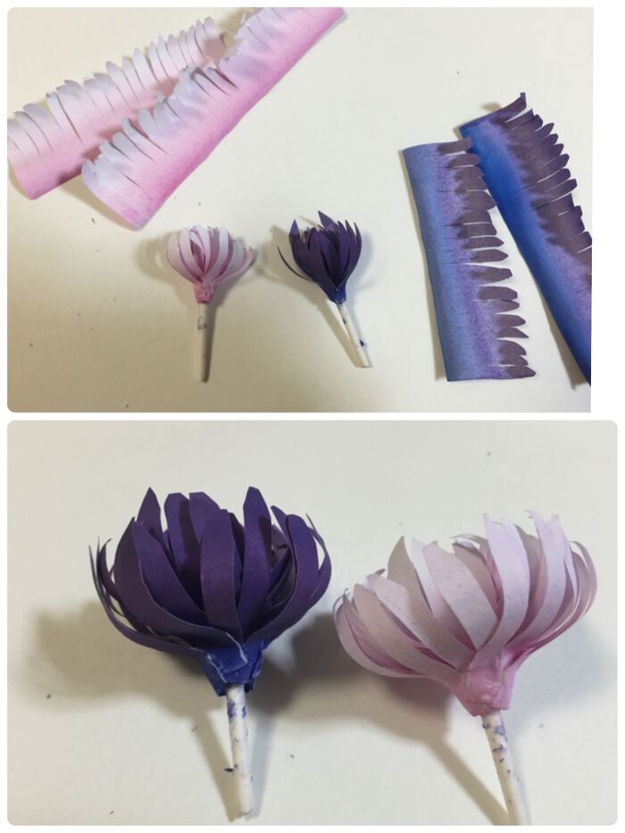 1番長い花びらを付けていく