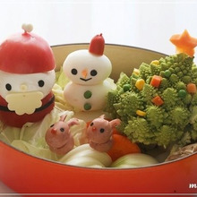 サンタさん&ツリー&雪だるま♡簡単可愛いクリスマスのデコ鍋