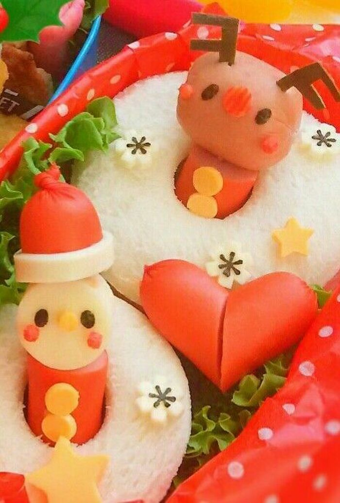 ②サンタとトナカイを作る