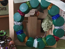 子供と工作❤︎簡単カワイイ❤︎キャップ DE クリスマスリース②