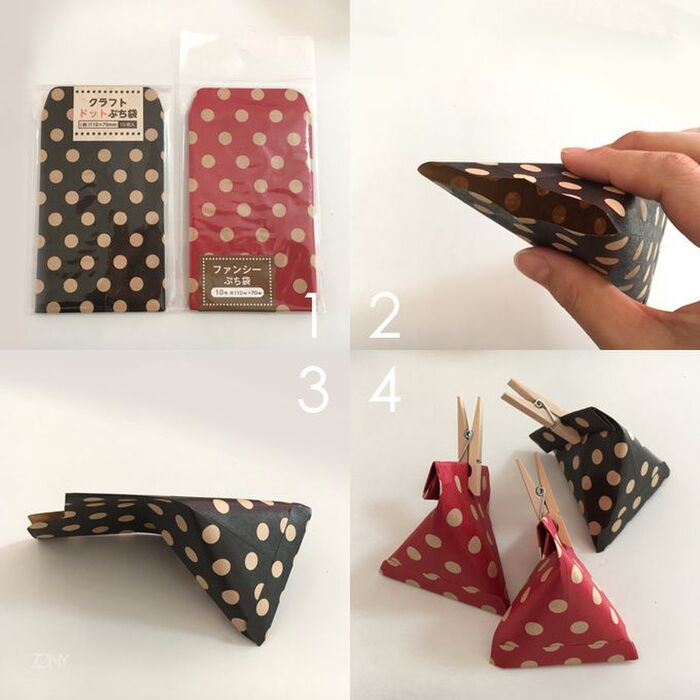 テトラ型ラッピングの作り方